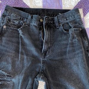 Black american eagle mom jeans